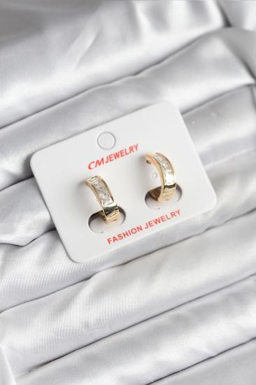 14K Gold Renk Kaplama CM Kadın Küpe