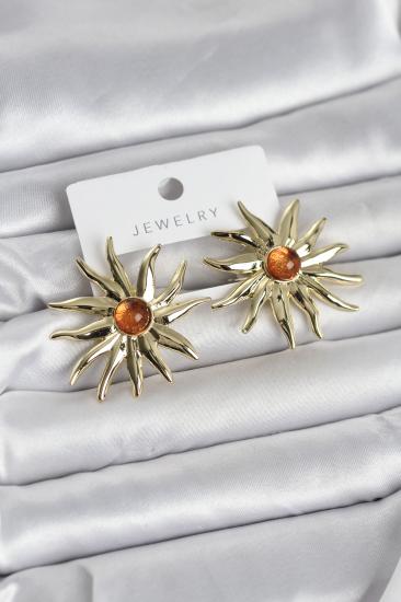 Güneş Model Gold Renk Pirinç Kadın Küpe