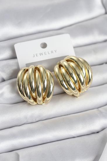 Pirinç Gold Renk Vintage Kadın Küpe