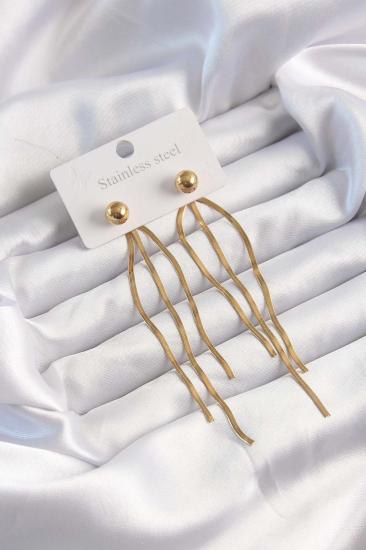 316L Çelik Gold Renk İtalyan Model Topçuk Küpe