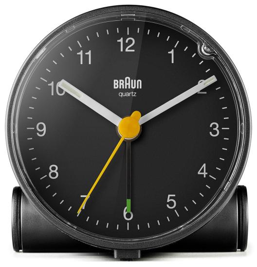 BRAUN BC01B SİYAH KLASiK ANALOG ALARMLI MASA SAATİ