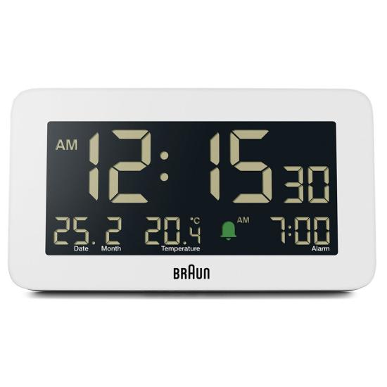 BRAUN BC10W BEYAZ DİJİTAL ALARMLI MASA SAATİ