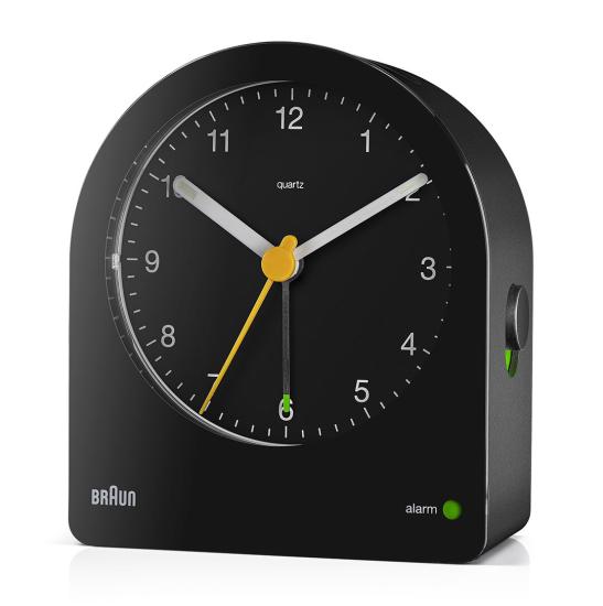 BRAUN BC22B SİYAH KLASİK ANALOG ALARMLI MASA SAATİ
