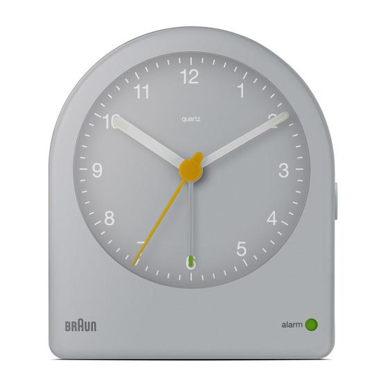 BRAUN BC22G GRİ KLASİK ANALOG ALARMLI MASA SAATİ