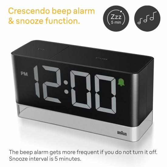 BRAUN BC27BEU LED DİJİTAL ALARMLI MASA SAATİ