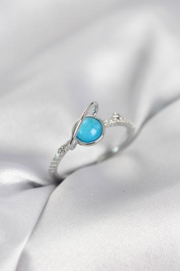 Gümüş Renk Zirkon Taşlı Satürn Model Kadın Yüzük