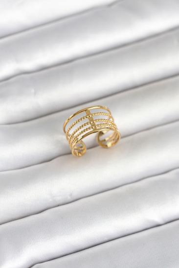 316L Çelik Gold Renk Vintage Model Kadın Yüzük