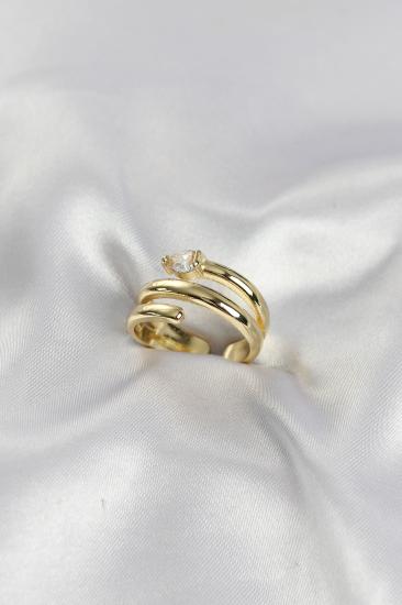 Pirinç Gold Renk Sarmal Yılan Model Kadın Yüzük