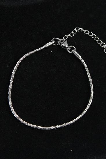 316L Çelik Oval İtalyan Model Gümüş Renk Erkek Bileklik
