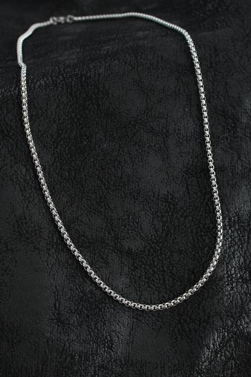 316L Çelik Örme Zincir Model Gümüş Renk Erkek Kolye
