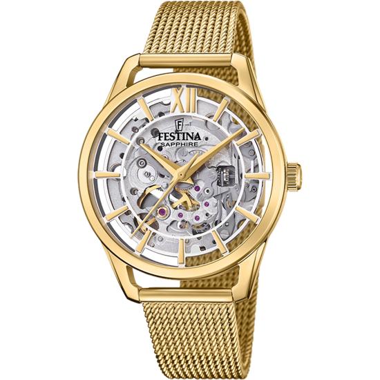 FESTINA F20629/1 AUTOMATIC SKELETON SAPPHIRE KADIN KOL SAATİ