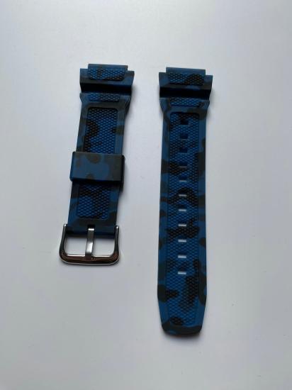 CK-2723BE CASIO AE-1400 UYUMLU MAVİ KAMUFLAJ KORDON