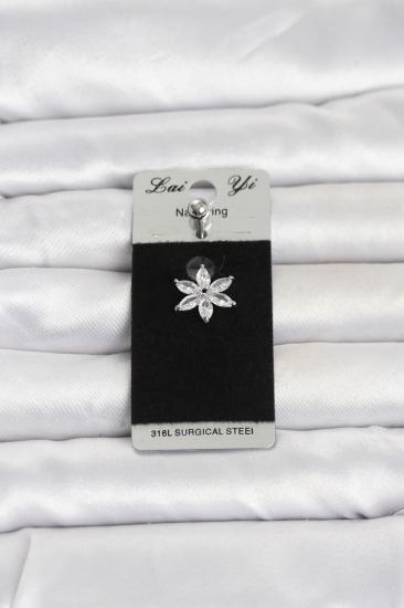 316L Cerrahi Çelik Lotus Model Göbek Piercing