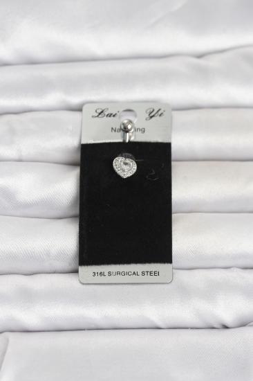 316L Cerrahi Çelik Minimal Kalp Model Göbek Piercing