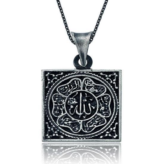Gümüş Allah Yazılı Kolye