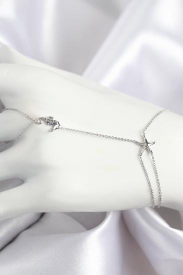 Pirinç Zirkon Taşlı Deniz Atı Ve Yıldız Model Gümüş Renk Şahmeran