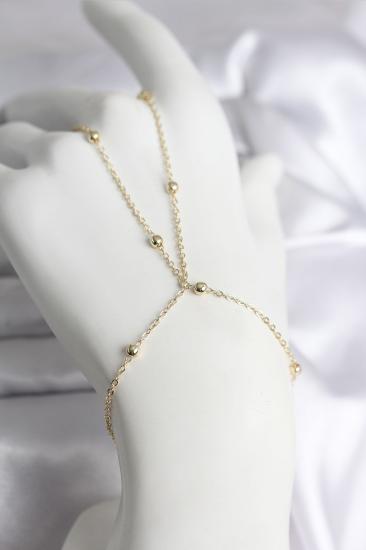 316L Çelik Gold Renk Topçuk Zincir Model Kadın Şahmeran