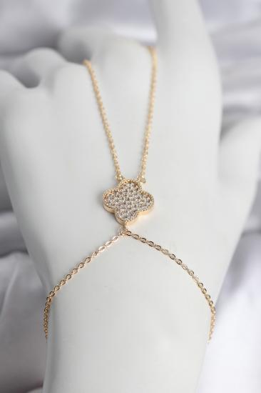 Pirinç Gold Renk Yonca Model Kadın Şahmeran