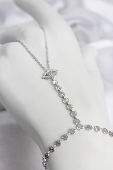 Gümüş Renk Pirinç Zirkon Taşlı Göz Model Şahmeran